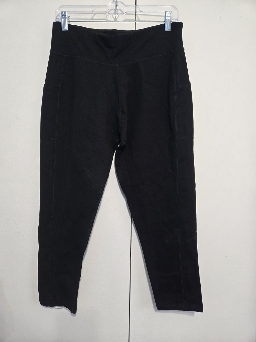 Beverly Hills‎ Polo Club Black Capri Leggings XL Side Pocket Activewear